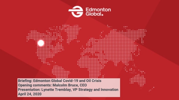 The cover of edmonton global's annual report.