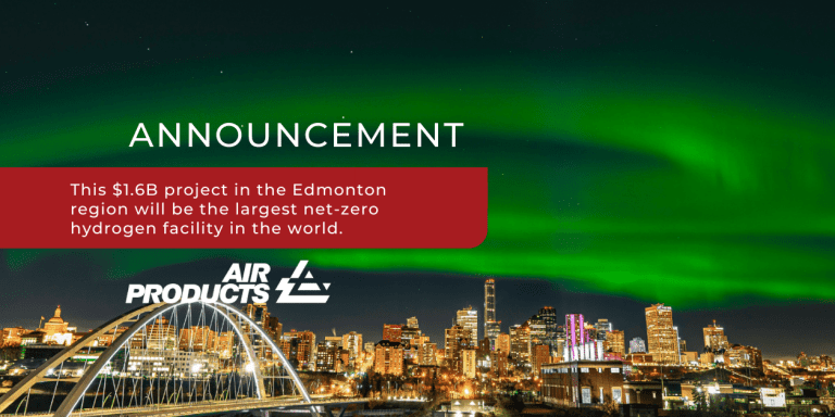 Air products announces a new project in the edmonton area.