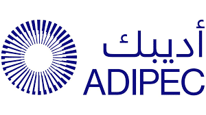 Adipec logo on a white background.
