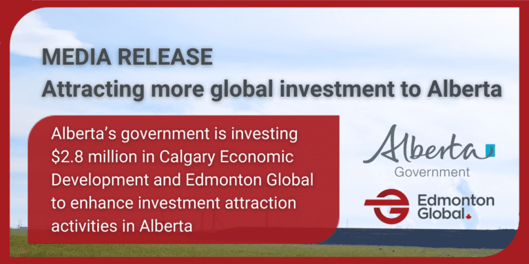 Media release attracting global investment to alberta.