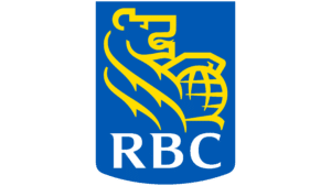 The rbc logo on a blue background.
