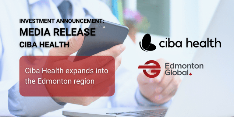 Media release ciba health health invests in the edmonton region.