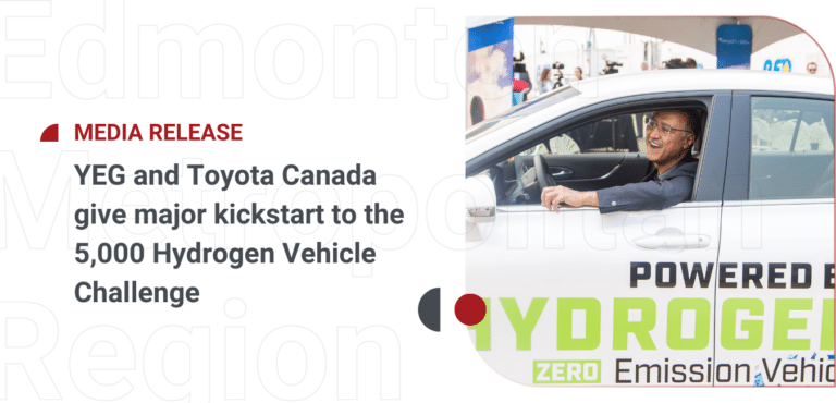 Edmonton International Airport (YEG) and Toyota Canada partner to bring 100 Toyota Mirai to the Edmonton region. A major kickstart to the 5,000 Hydrogen Vehicle Challenge