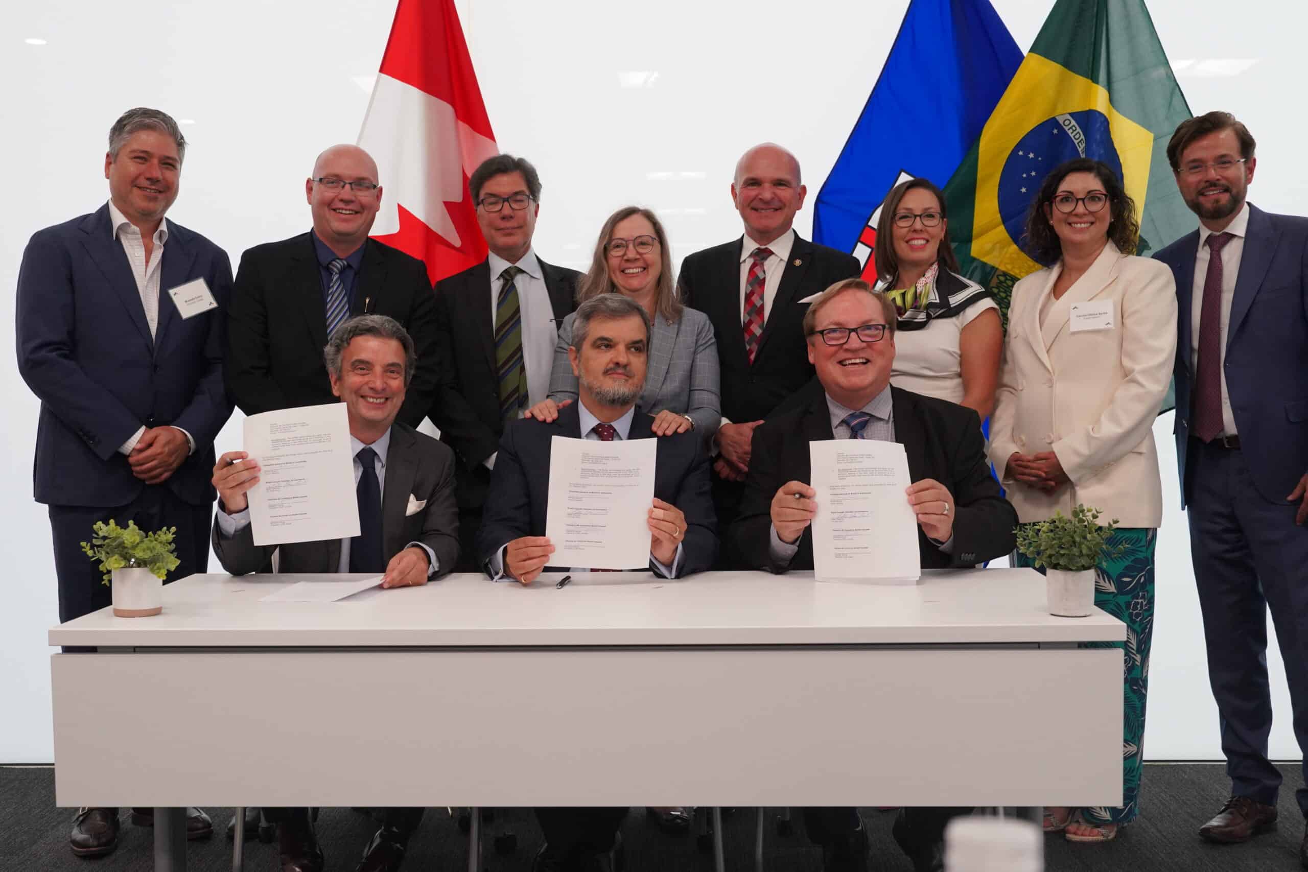 Group photo at the Brazil-Alberta Opportunities forum in partnership with the CCBC, BCCC and Edmonton Global in August. Edmonton is positioning as launch pad for Brazilian companies expanding to Canada